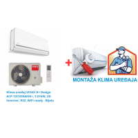 Klima uređaj VIVAX H+ Design ACP-12CH35AEHI+, 3.51kW, 3D Inverter, R32, WiFi ready - Bijela SA MONTAŽOM